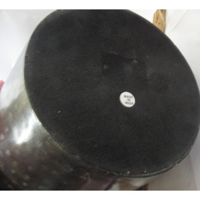 Metal Late 20th Century Vintage Tall Metal Vase, India For Sale - Image 7 of 11