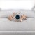 2020s Aaa London Blue Topaz Ring With Earth-Mined Diamond Accents in Solid 14k Gold, Size 6.75 For Sale - Image 5 of 9