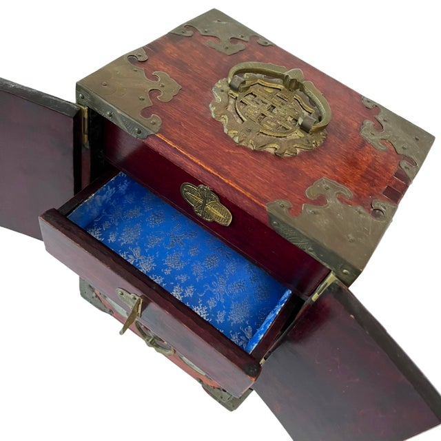 Mid 20th Century Antique Rosewood Jewelry Box Chairish