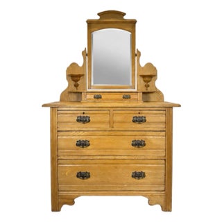 Antique English Pine Dressing Table Circa 1905 For Sale