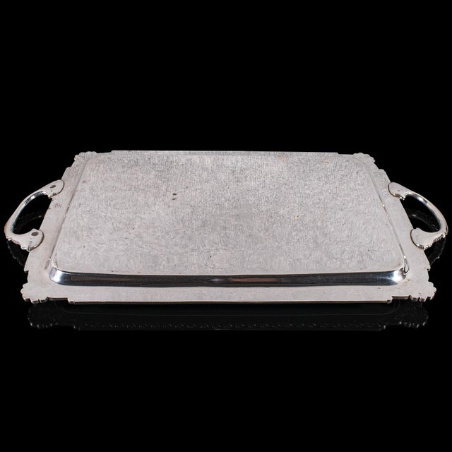 Silver 1900's Large Antique Presentation Tray For Sale - Image 8 of 12