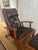 Thomas Moser Cherry Wood & Leather Lounge Chair With Ottoman For Sale - Image 12 of 12