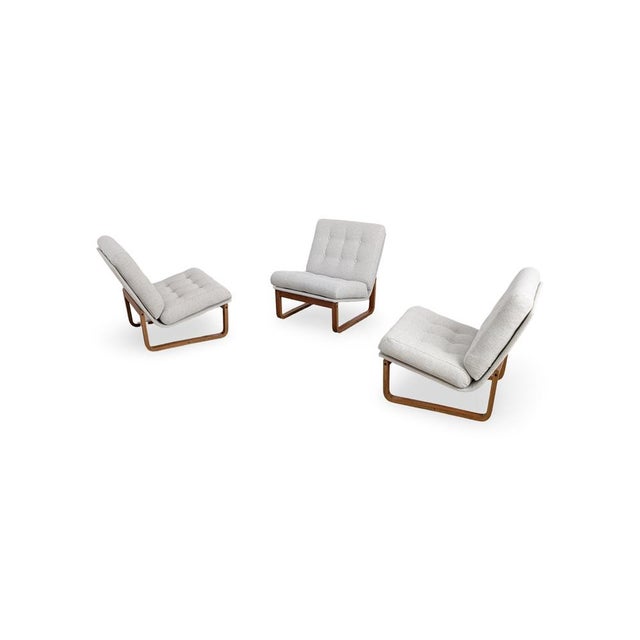 Oe of three beautiful lounge chairs by Magnus Olesen from the 1960s for sale. The design is attributed to Rud Thygesen and...