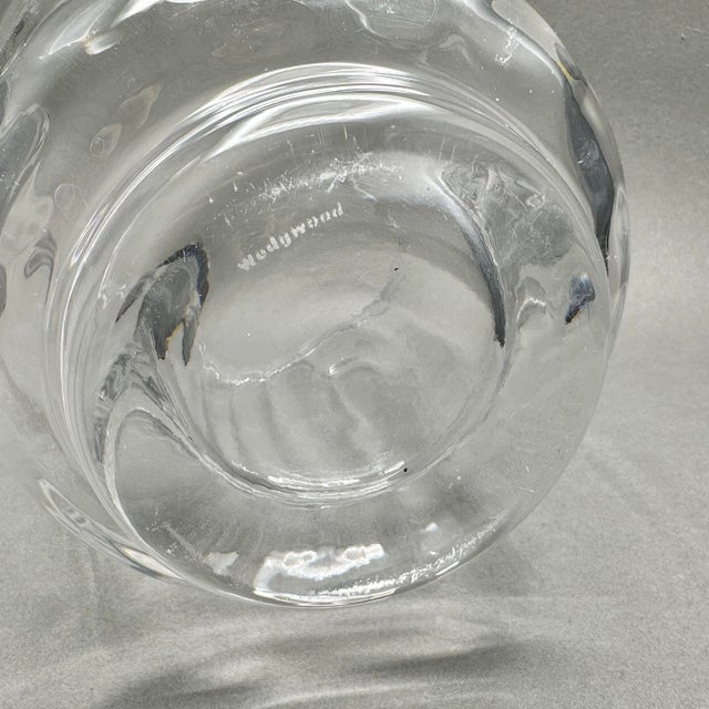 Glass Vintage Wedgwood Crystal "Brancaster" Large 8 Inch Hurricane Vase and Candle Holder For Sale - Image 7 of 7