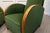 Vintage Green Velvet Lounge Chairs with Wooden Arm Overlays, Sweden, 1930, Set of 2 For Sale - Image 14 of 15