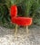 1960s 1960s Mid Century Modern French Red Fluffy Chair For Sale - Image 5 of 7