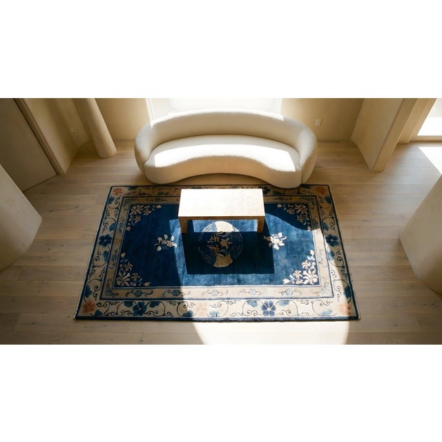 1920s Antique Chinese Peking Rug For Sale - Image 5 of 7