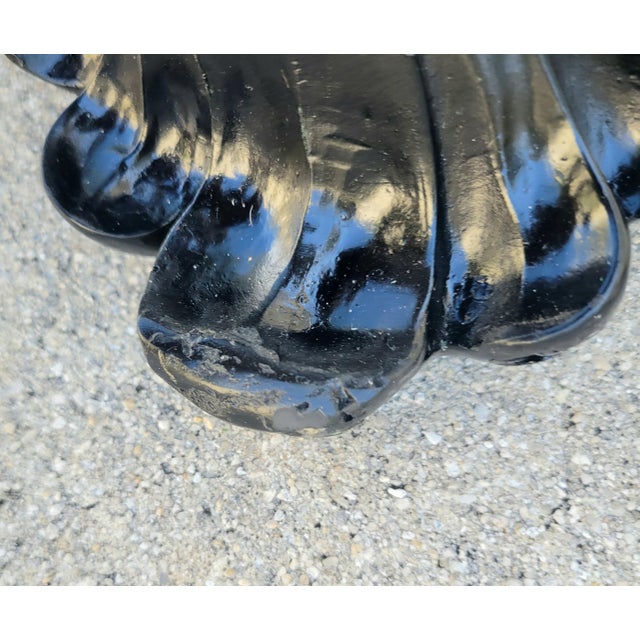 Green Vintage Tall Custom Painted Regency Style Palm Tree Tropical Floor Lamp For Sale - Image 8 of 12