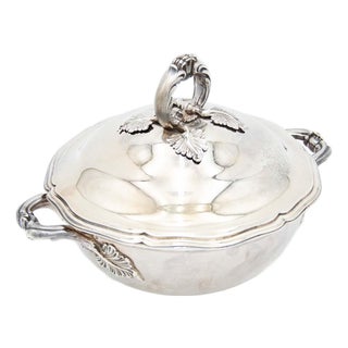 Plate in Smooth Silver For Sale