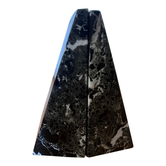 Vintage Polished Marble Bookends For Sale