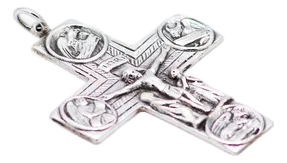 Silver Crucifix with Reliefs Alluding to Jesus Christ