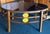 Mid-Century Modern Art Deco Oval Coffee Table, or Side Table, With Original Cobalt Blue Glass Top For Sale - Image 3 of 10