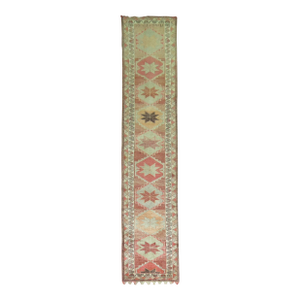 Mid 20th Century Zabihi Collection Turkish Anatolian Geometric Runner