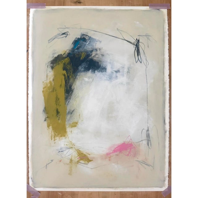 Abstract "Inevitable" Contemporary Original Abstract Painting on Paper For Sale - Image 3 of 3