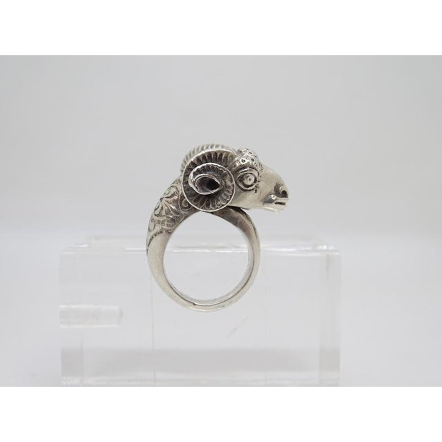 1960s Rams Head Ring in 925 Silver, 1960s For Sale - Image 5 of 18