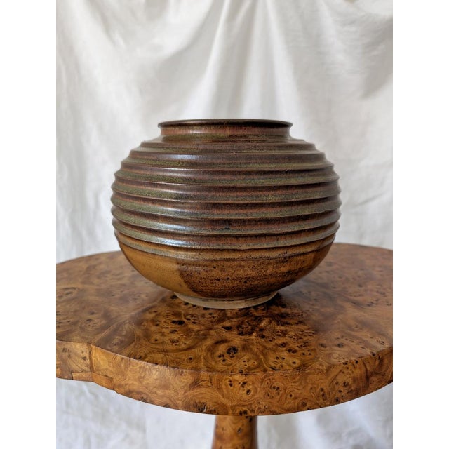 Vintage Brutalist Ceramic Globe Vase, 1960s For Sale - Image 6 of 12