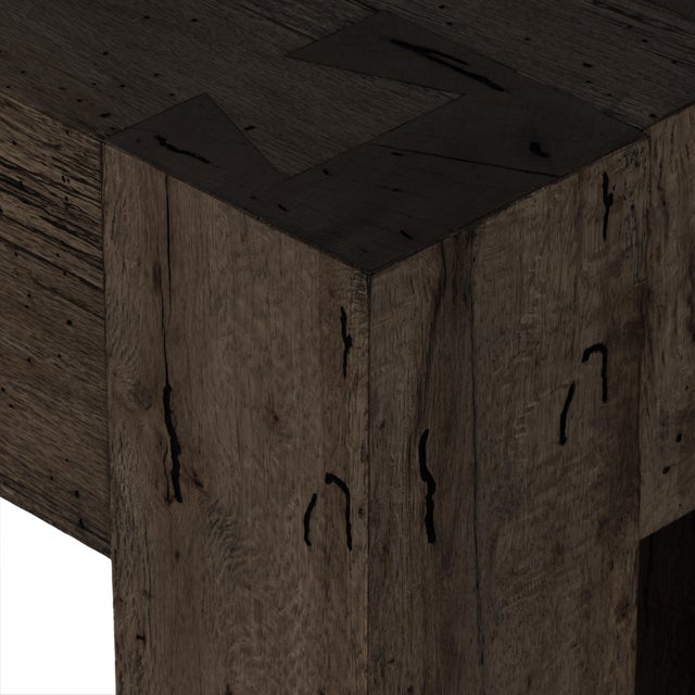 Four Hands Abaso Console Table, Ebony Rustic For Sale In Austin - Image 6 of 8