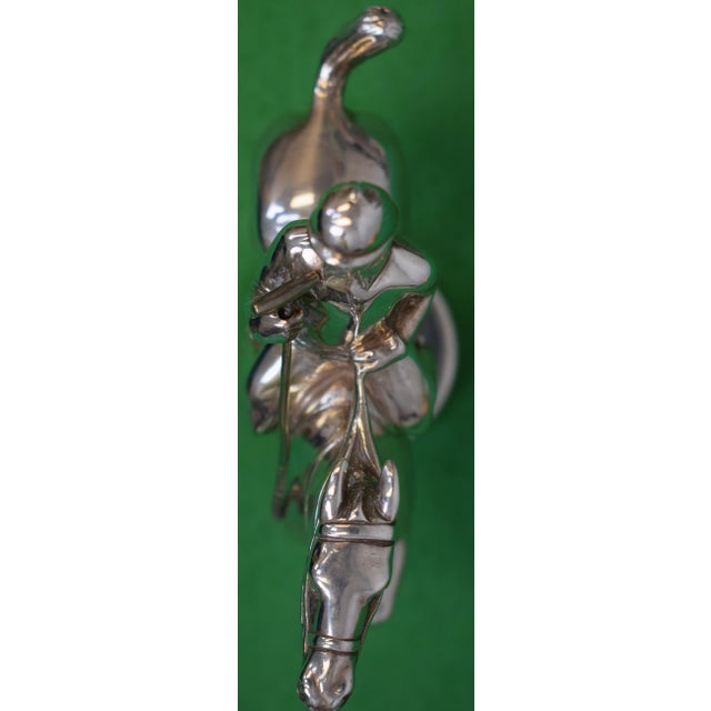Traditional Silver-Plate English Polo Player Car Mascot For Sale - Image 3 of 5