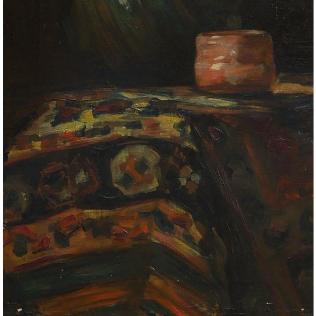 Leo Nardus Early 20th Century Naturalistic Still Life Painting of Jugs and a Carpet, Early 20th Century For Sale - Image 11 of 11