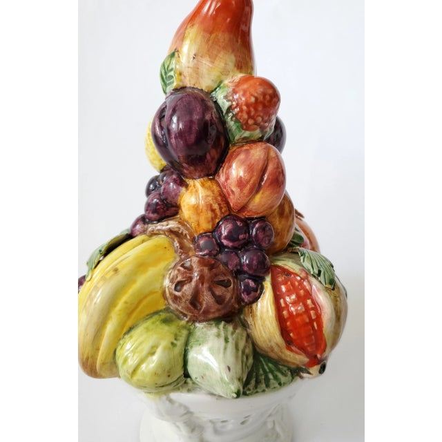 Ceramic Topiary Trompe l'Oeil Fruit Lemons Grapes Bananas For Sale - Image 7 of 12