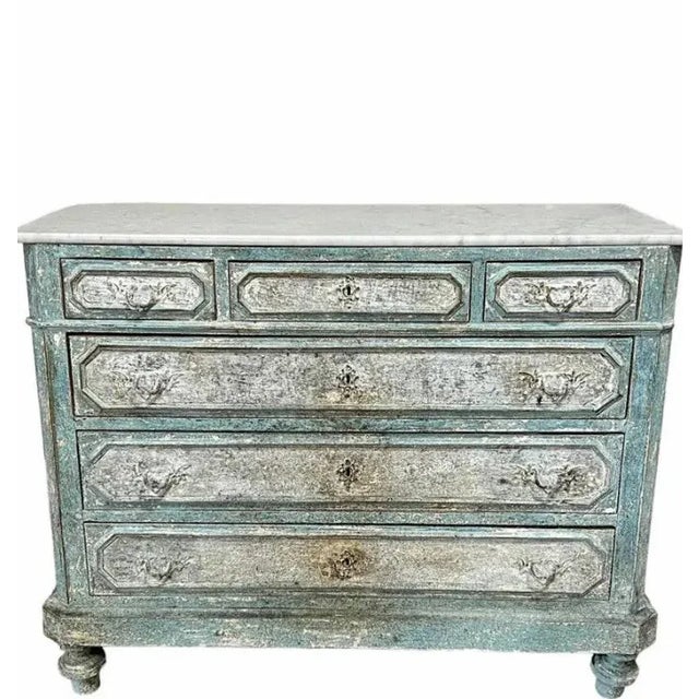 A stunning period Louis XVI (1774-1793) French commode in the original paint finish. Hand-crafted in France in the 18th...