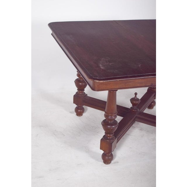 European Square Extendable Dining Table, 1890s For Sale - Image 3 of 13