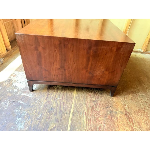 Wood Mid Century Modern Walnut Nightstand Bed Side Cabinet For Sale - Image 7 of 17