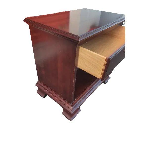 Traditional Vintage Mid 20th Century Cherry Nightstand Rvs For Sale - Image 3 of 9