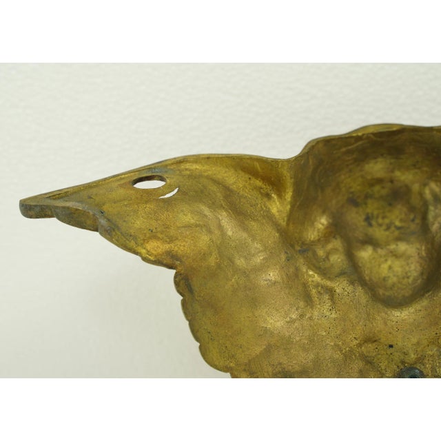 Mid 20th Century Gilded Brass Angel Wall Decor For Sale - Image 10 of 12