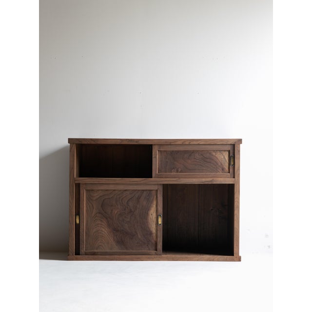 Early 19th Century Japanese Antique Tansu Cabinet Sideboard / Wabi-Sabi / Taishō–Shōwa 1910-40s For Sale - Image 5 of 17
