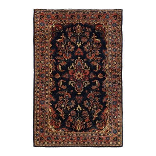 Antique Sarouk Rug 4'4'' x 6'6'' For Sale