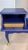 *Custom* Vintage Blue Gossip Bench / Accent Table For Sale - Image 4 of 10