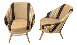 Set of Mid-Century Lounge Chairs, 1950s Set of 2