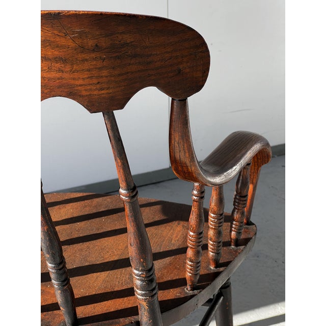 Antique Wooden Armchair, 1850 For Sale - Image 4 of 8
