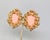 1970s Vintage 1973 Signed Napier Modernist Coral Clip Earrings-2 Pieces For Sale - Image 5 of 8