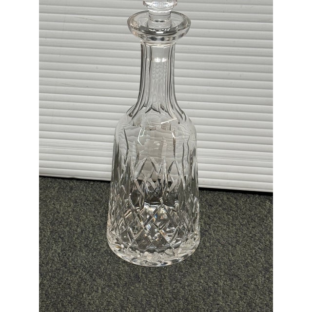 Transparent Waterford Crystal Lismore Wine Decanter For Sale - Image 8 of 12