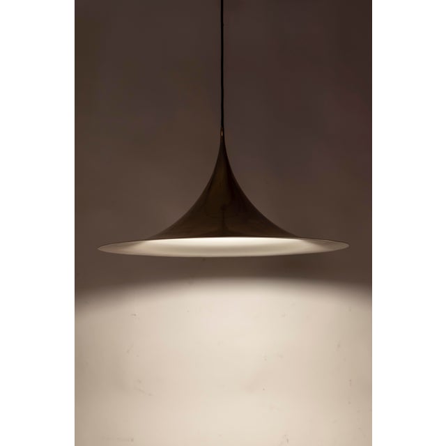 Semi-Large Gold Ceiling Lamp by Claus Bonderup & Torsten Thorup for Fog & Mørup, 1970s For Sale - Image 9 of 11