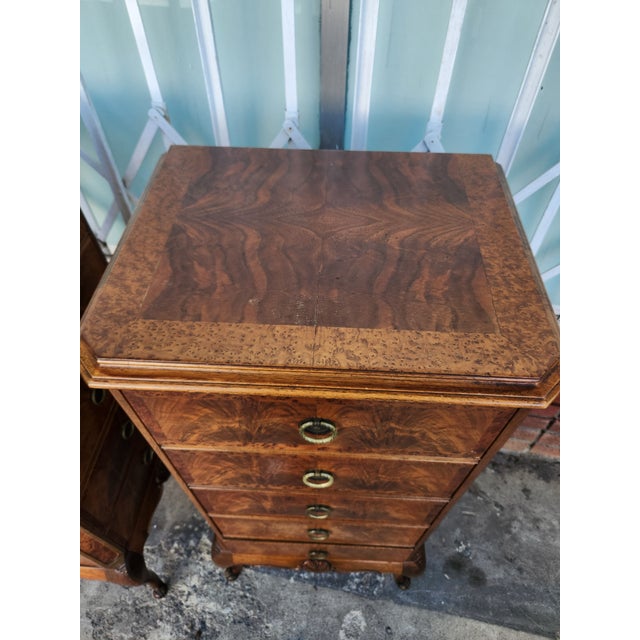 1950s 1950s Pair of Tall Chests Drawers For Sale - Image 5 of 7