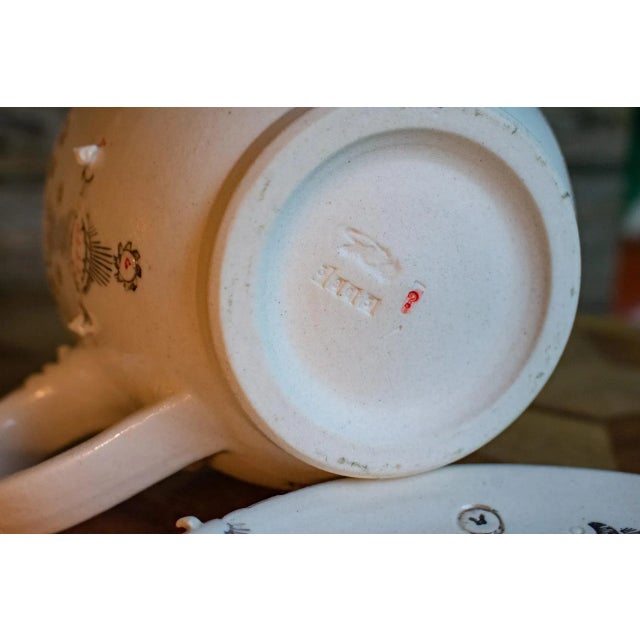 Ceramic Early 21st Century Artisan Large Porcelain Cup and Saucer Set- 2 Pieces For Sale - Image 7 of 13