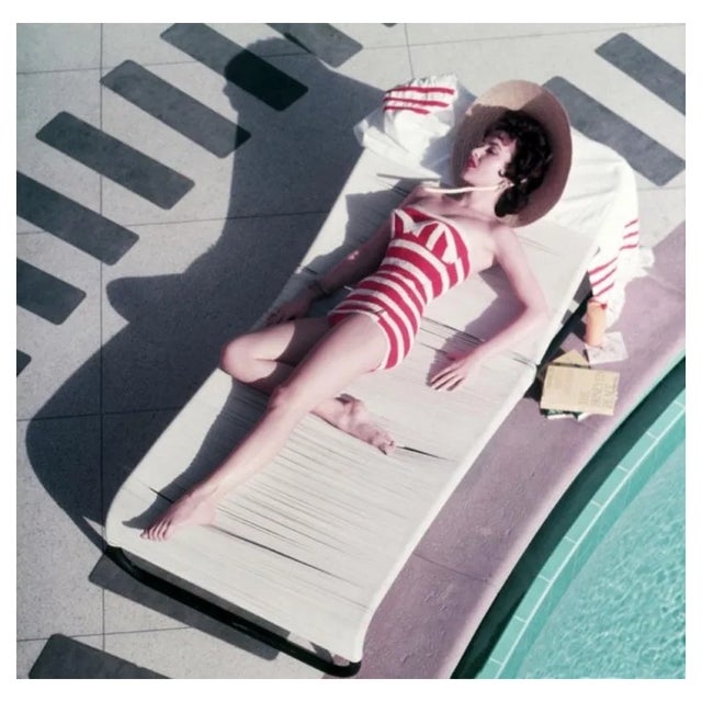 Slim Aarons, Mara Lane at the Sands, Estate Stamped Photographic Print, 1954 / 2020s For Sale