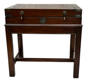Campaign Style Chesapeake Hinged Lid End Table by Somerset Bay