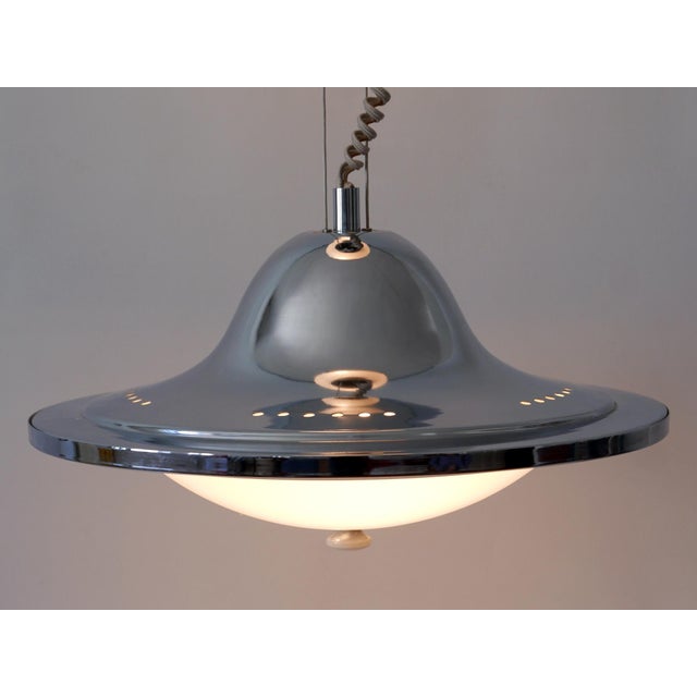 Mid-Century Modern UFO Counterweight Pendant Lamp, Italy, 1960s For Sale - Image 15 of 18