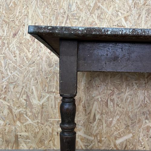 Vintage Zinc Top Rectangular Dining Table, 1950s For Sale - Image 4 of 5