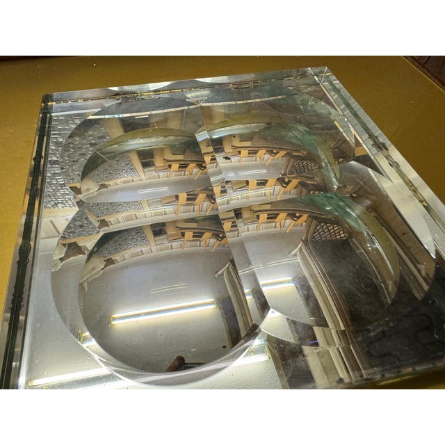 Square dish Crystal Italian 1950s