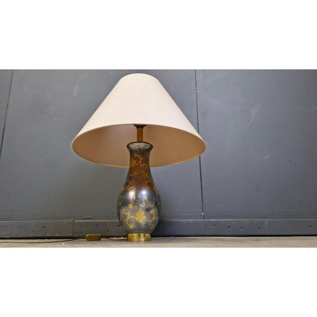 Vintage Pewter Table Lamp, 1970s For Sale - Image 6 of 11