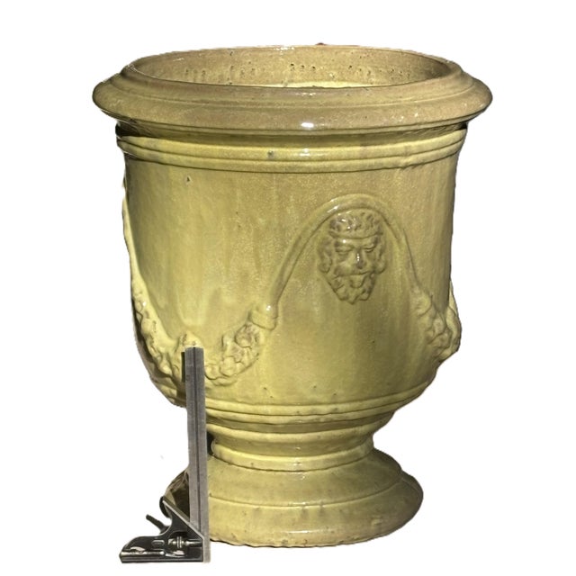 Large French Anduze Garden Urn in Green Glaze For Sale - Image 10 of 10