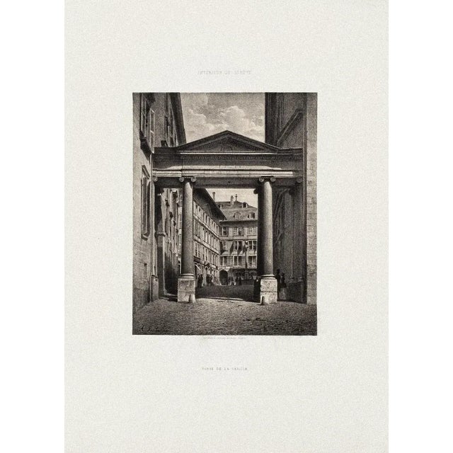 This splendid lithograph Porte de la Treille is part of the series of 20 prints dedicated to views of the city of Geneva,...