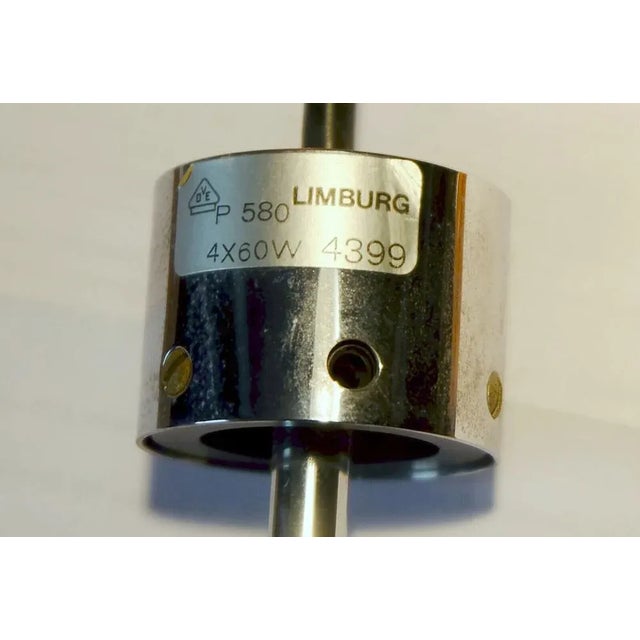 Large Model 4399 Chandelier in Bladder Glass and Chromium from Limburg, 1970s For Sale - Image 5 of 10