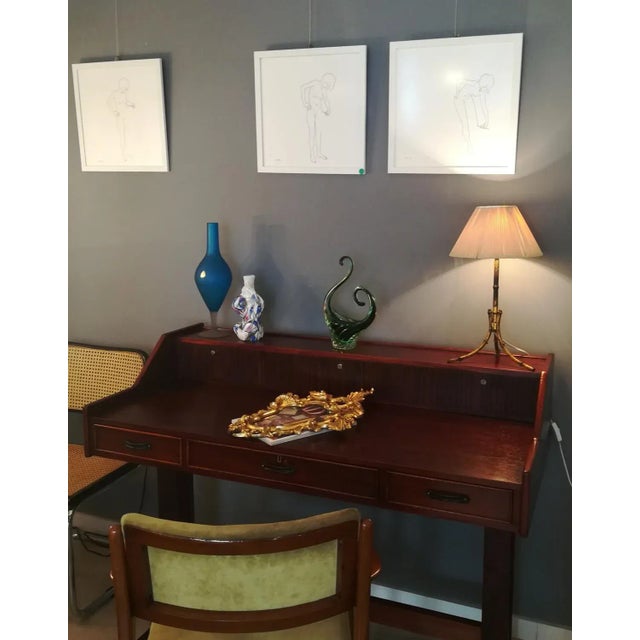 Table Lamp in Imitation Bamboo Gilt Metal, 1950s For Sale - Image 10 of 13