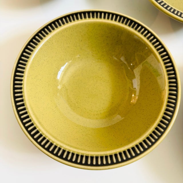 Mid Century Olive Green Stoneware Bowls - Set of 5 For Sale In San Francisco - Image 6 of 12